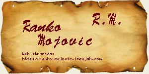 Ranko Mojović vizit kartica